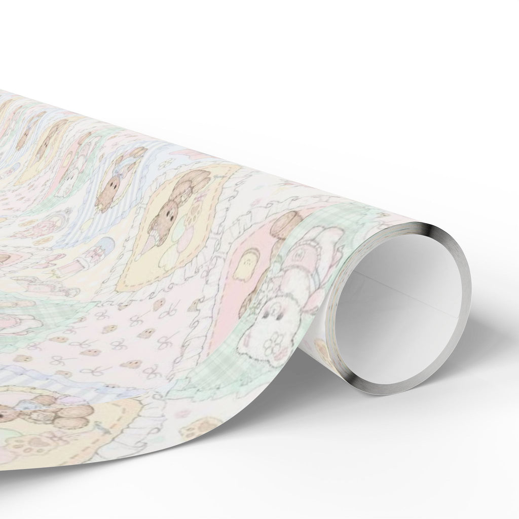 🎀 Cute Teddy Bear Wrapping Paper -Soft pastel gift wrap