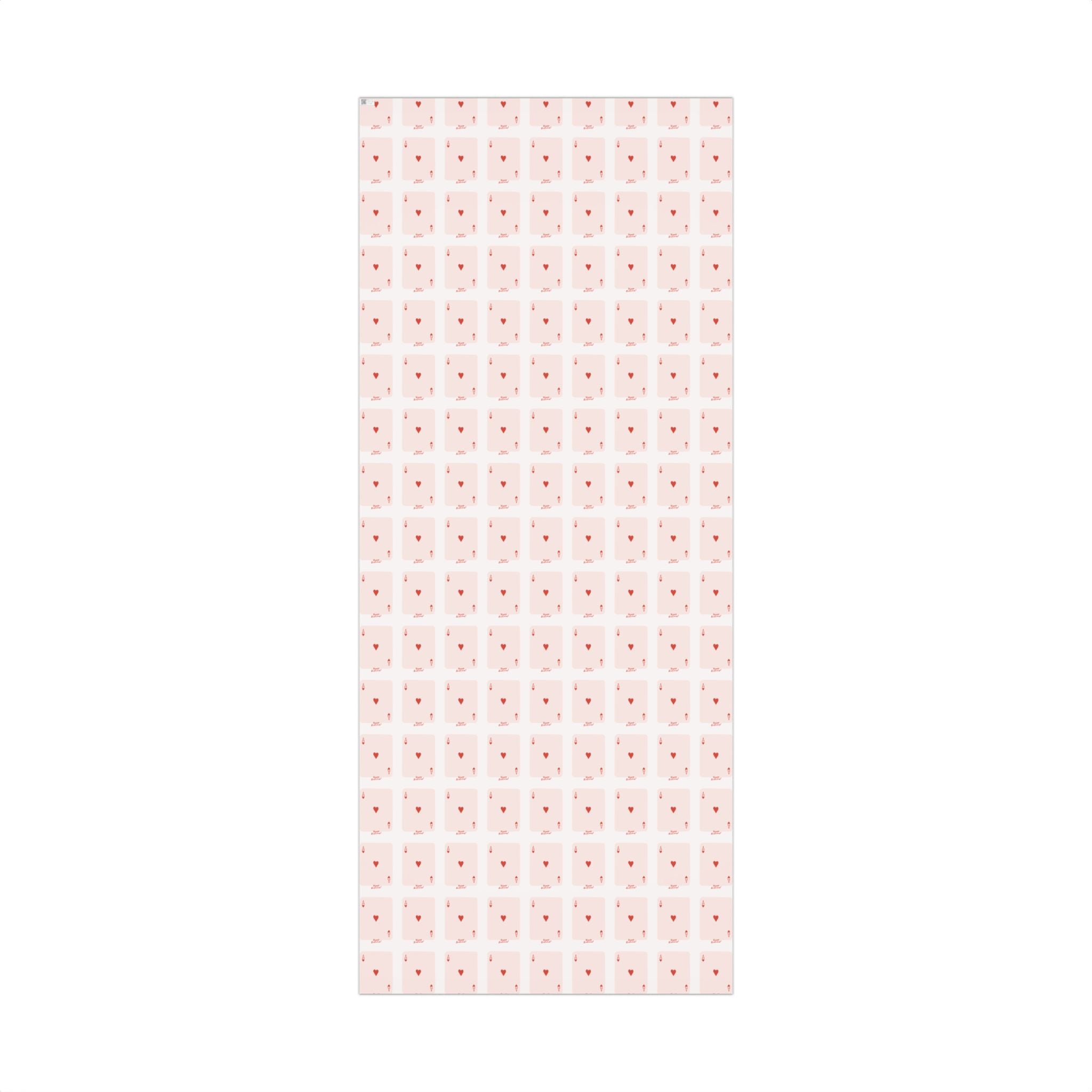 Valentine Heart Playing Cards happy Birthday Gift Wrap — Romantic Pink Wrapping Paper