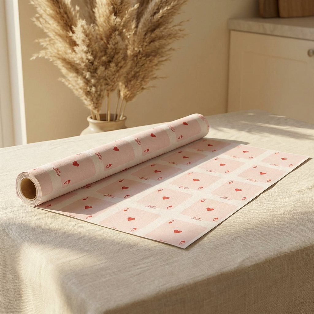 Valentine Heart Playing Cards happy Birthday Gift Wrap — Romantic Pink Wrapping Paper