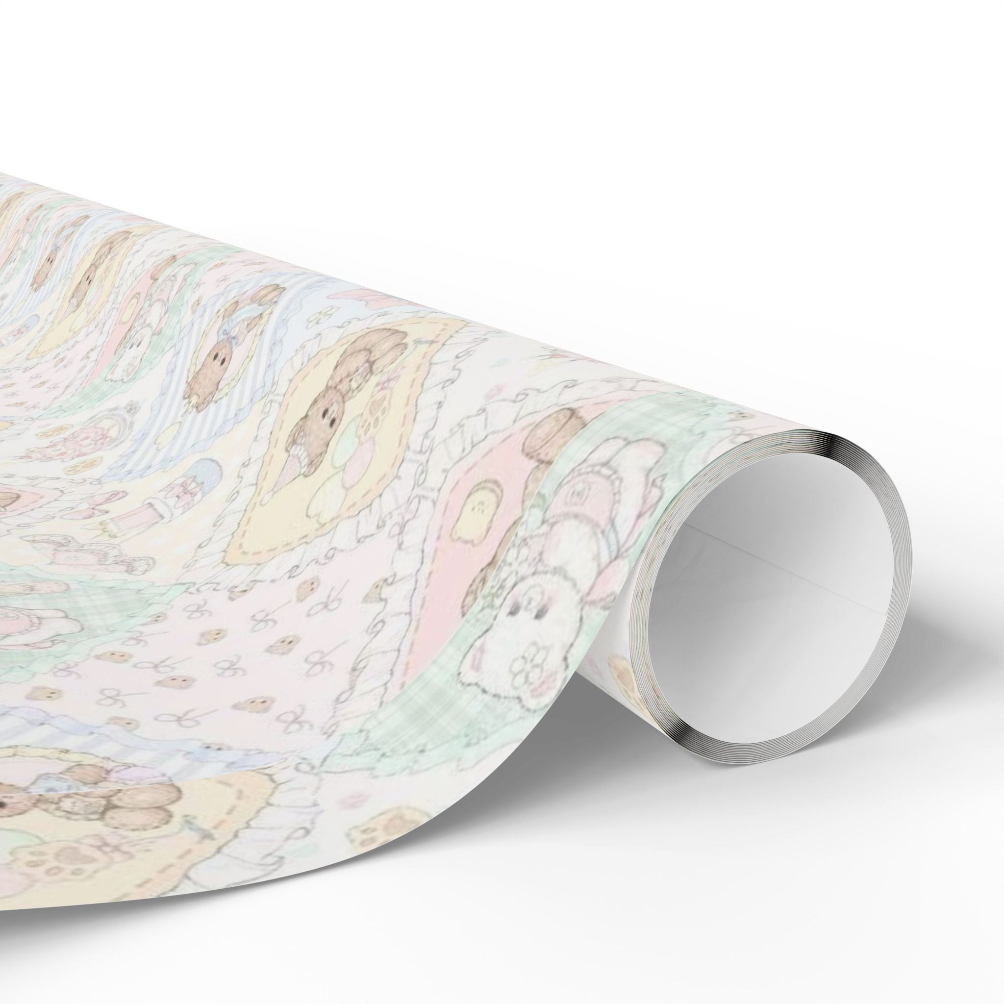 🎀 Cute Teddy Bear Wrapping Paper -Soft pastel gift wrap